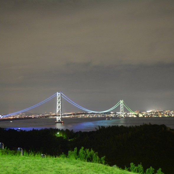 明石海峡大橋夜景